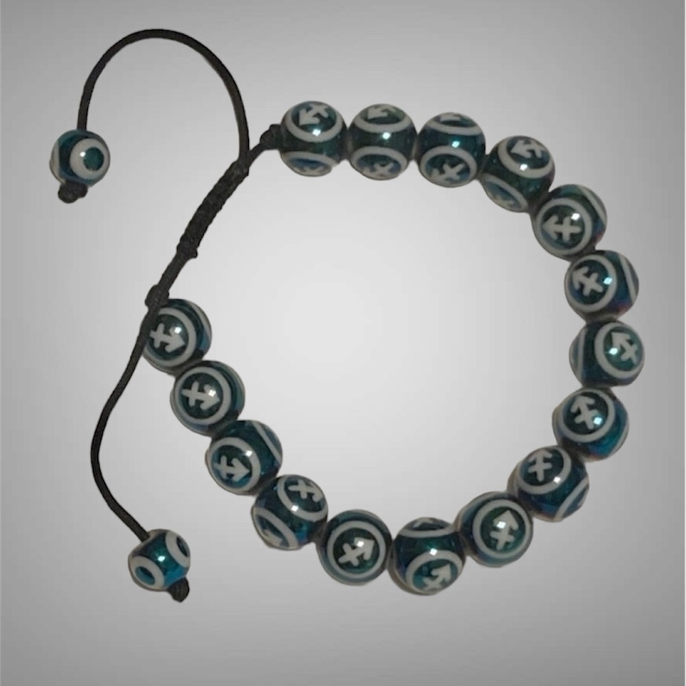 SAGITTARIUS ADJUSTABLE BEADED BRACELET NEW